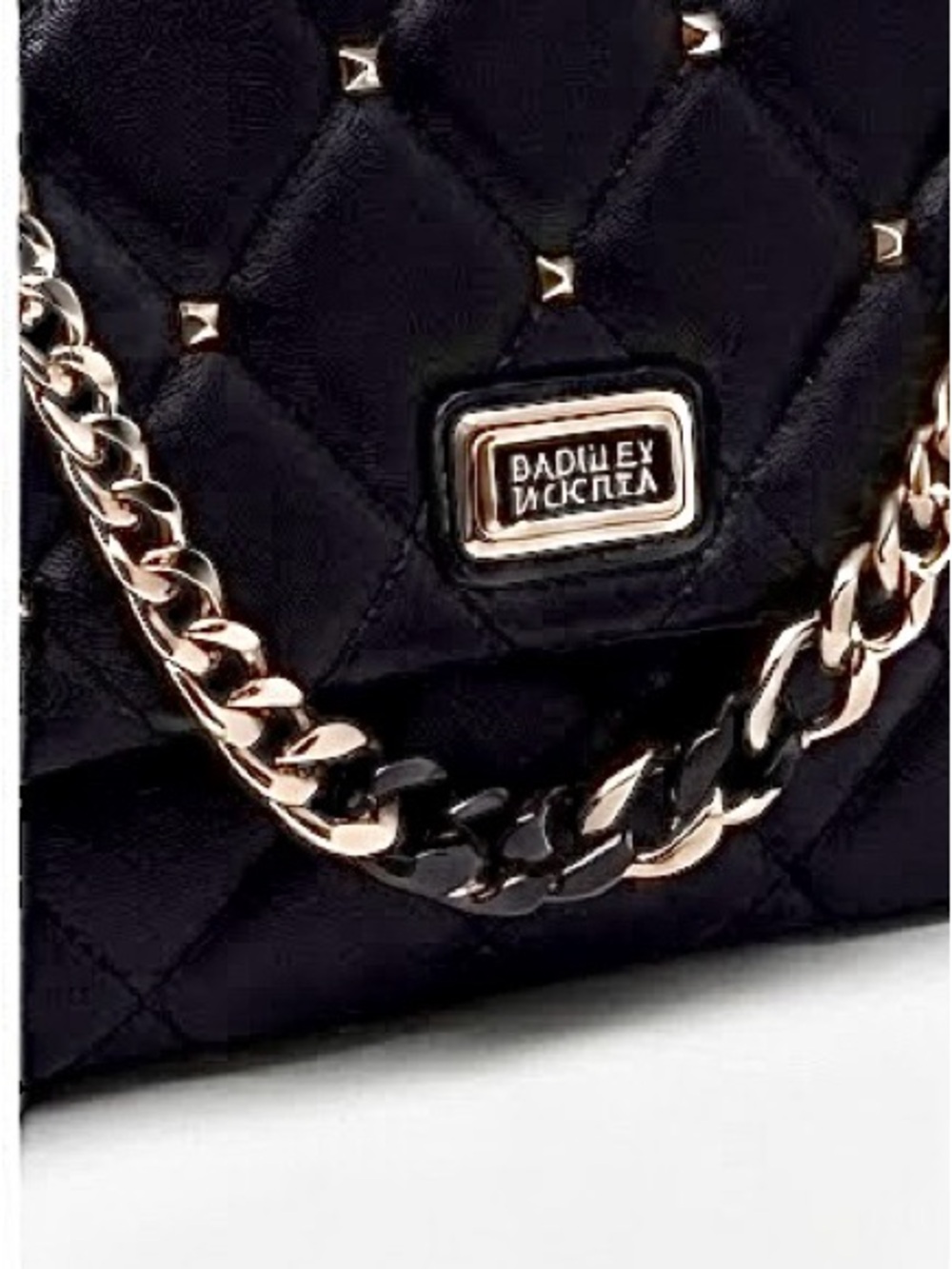 Black Quilted Chain Shoulder Bag